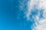 Blue Sky With Cloud Background Stock Photo