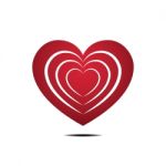 Heart Love Flat Design Icon  Illustration Stock Photo