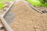 Construction Of A New Pavement Stock Photo