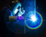 Welding Steel Structure Stock Photo