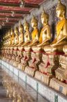 Golden Buddha Atwat Suthat Thepphawararam Is A Royal Temple  In Stock Photo