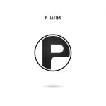 Creative P-letter Icon Abstract Logo Design.p-alphabet Symbol Stock Photo