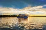 Landscape Over Zambezi River Stock Photo