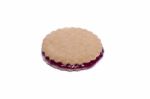 Cookie With Berry Jam Stock Photo