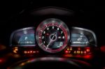 Modern Car Instrument Dashboard Panel Or Speedometer And Full Symbol In Night Time Stock Photo