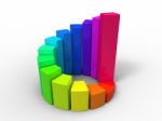 Multicolored bar chart Stock Photo