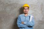 Construction Technician Stock Photo