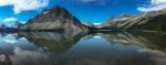 Bow Lake Panorama Stock Photo