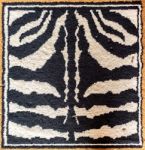 Black And White Tiger Rug Stock Photo