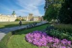 Approach To Wilanow Palace In Warsaw Stock Photo