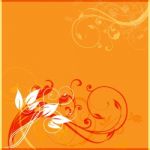 Orange Floral Background Stock Photo