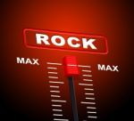 Rock And Roll Indicates Acoustic Sound And Audio Stock Photo