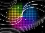 Color Wheel Background Shows Night Sky And Swirls
 Stock Photo