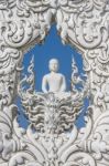 White Image Of Buddha Stock Photo