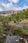 View Of The Countryside Around Malham Cove In The Yorkshire Dale Stock Photo