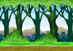 Cartoon  Landscape With Separated Layers For Game And Animation Stock Photo