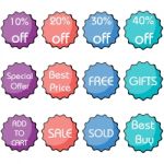 Set Of Discount Icon Stock Photo