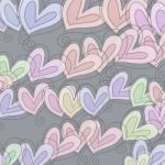 Doodle Hearts Stock Photo