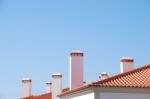 Classic Chimneys Background Stock Photo