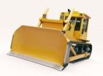 Heavy Crawler Bulldozer Stock Photo