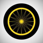 Bicycle Wheel Icon Stock Photo