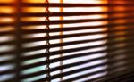 Wooden Venetian Blind Stock Photo