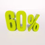 Percentage Sign, 60 Percent Stock Photo