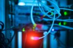 Storage Servers In Data Room Domestic Room Stock Photo