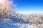 Seoraksan Mountains Is Covered By Morning Fog In Winter, Korea Stock Photo