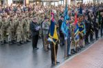 Memorial Service On Remembrance Sunday In East Grinstead Stock Photo