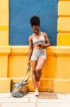 African Woman Athlete Stock Photo