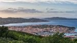 View Down To Palau In Sardinia Stock Photo