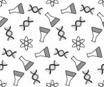 Science Icon Seamless Pattern Stock Photo