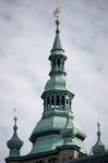 Spire Of St Vitus Cathedral In Prague Stock Photo