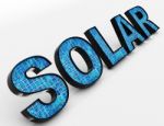 Solar Word Shows Alternative Energy And Sunlight Stock Photo