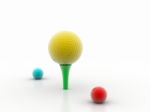 3d Golf Ball Stock Photo