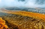 Grand Prismatic Spring Stock Photo