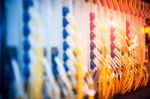 Fiber Optic With Servers In A Technology Data Center Stock Photo