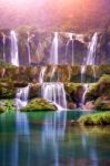 Jiulong Waterfall In Luoping, China Stock Photo