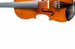 The Violin On White Background For Isolated With Clipping Path Stock Photo