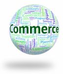 Commerce Word Represents Trade E-commerce And Purchase Stock Photo