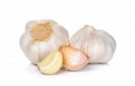 Garlic Isolated On The White Background Stock Photo