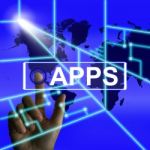 Apps Screen Represents International And Worldwide Applications Stock Photo