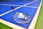 Badminton Court Stock Photo