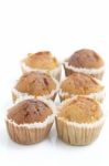 Banana Cup Cakes Isolated In White  Stock Photo