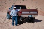 Navajo Indian Guide In The Desert Near Page Arizona Stock Photo