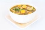 Thai Cuisine Hot Spicy Chicken  Soup Stock Photo