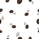 Seamless Pattern With Coffee Bean  Illustration Stock Photo