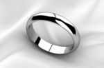 Silver wedding ring Stock Photo