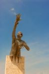 Benkos Bioho Monument In Main Square In San Basilio De Palenque Stock Photo